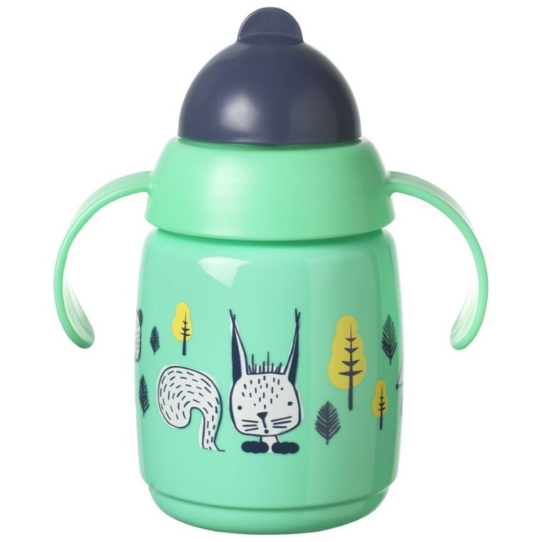 Tommee Tippee, bidon z obciążoną słomką, zielony, 300 ml