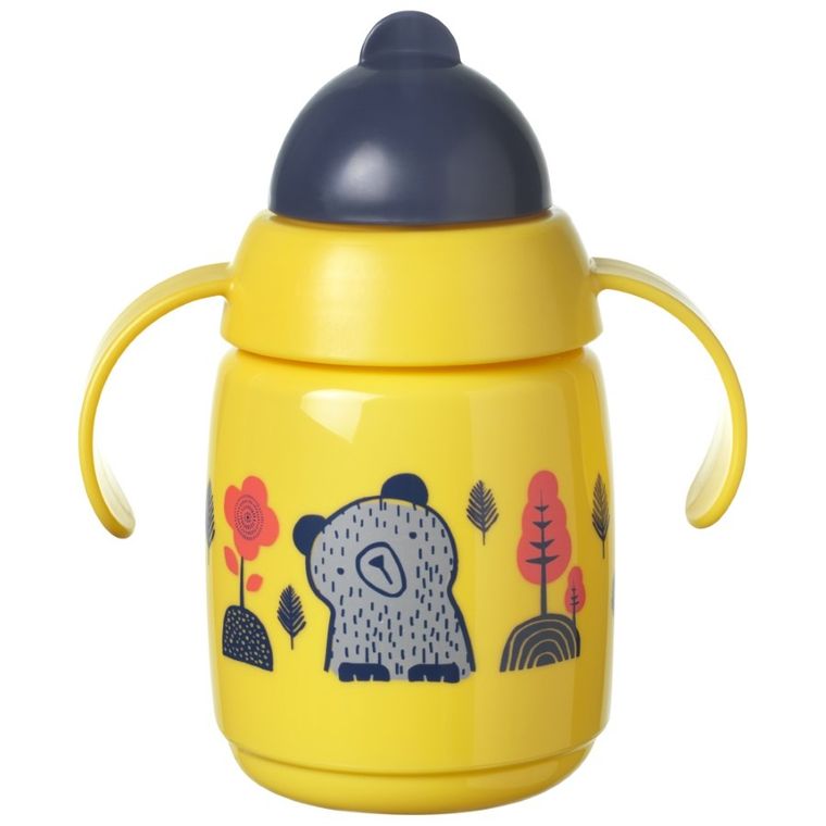 Tommee Tippee, bidon z obciążoną słomką, żółty, 300 ml