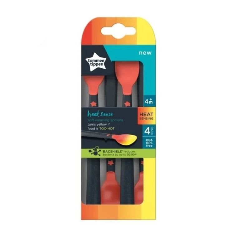 Tommee Tippee, Heat Sense, Łyżeczka z czujnikiem ciepła, 4 szt.