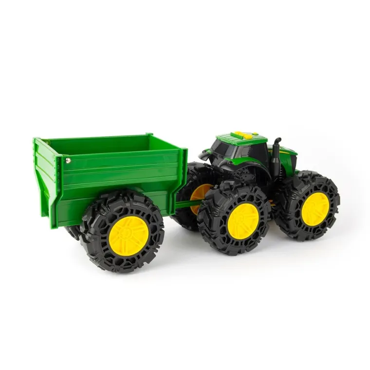 Tomy, Monster Treads, John Deere z przyczepą, pojazd