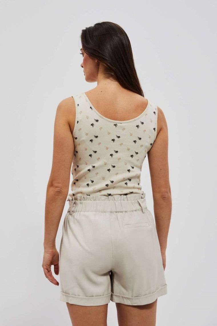 Top damski, beżowy, Moodo