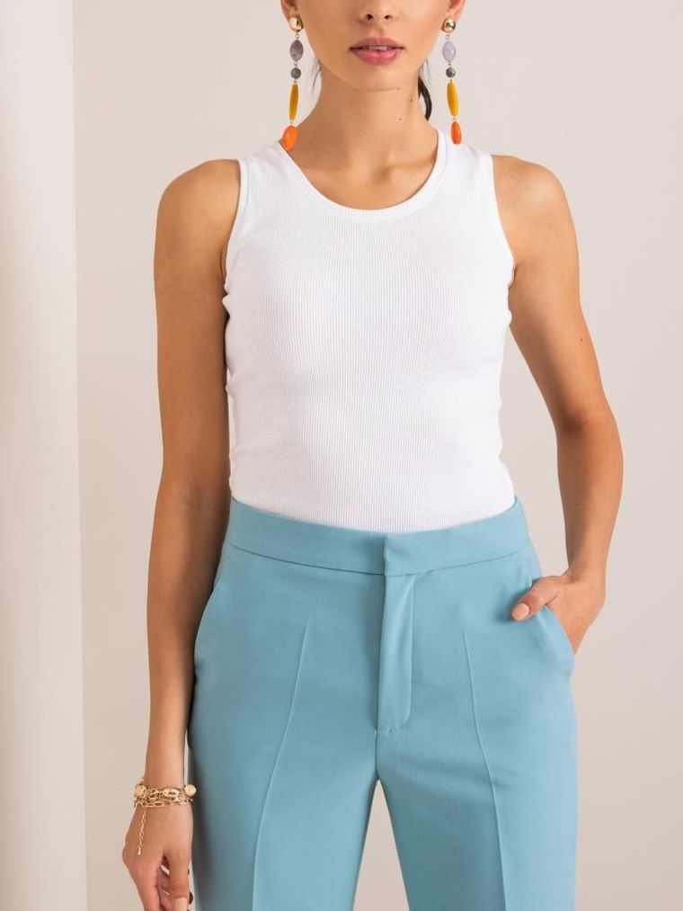 Top damski, biały, Basic Feel Good