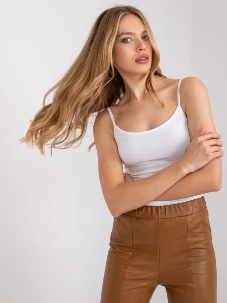 Top damski, biały, Basic Feel Good