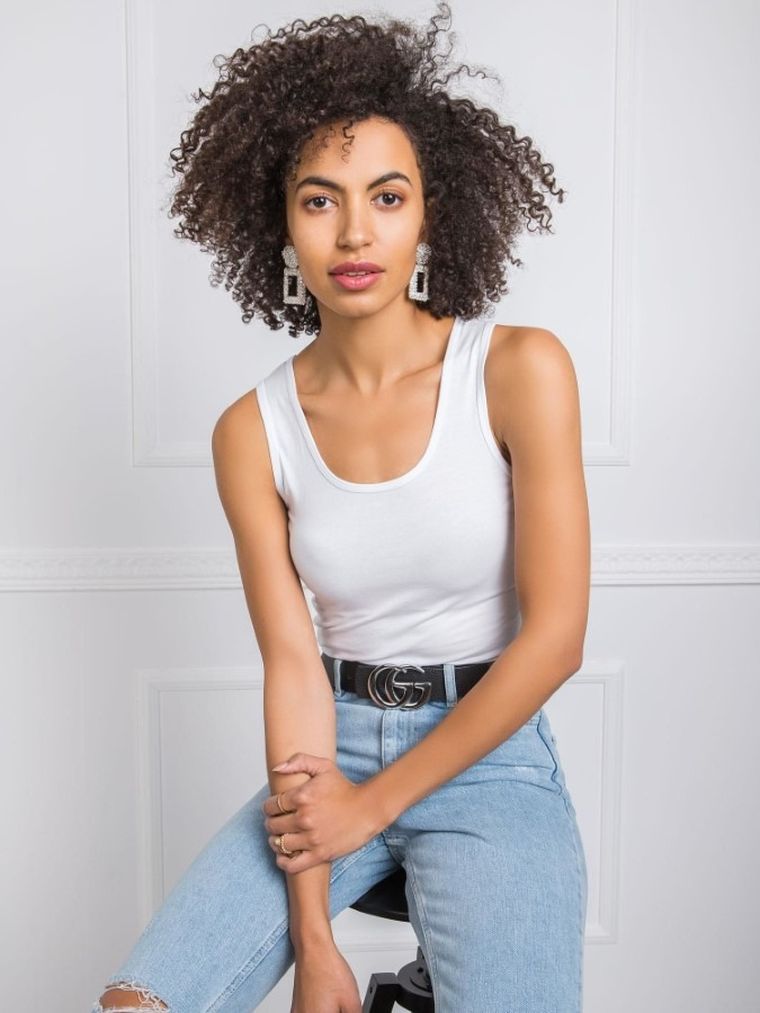 Top damski, biały, Berrak