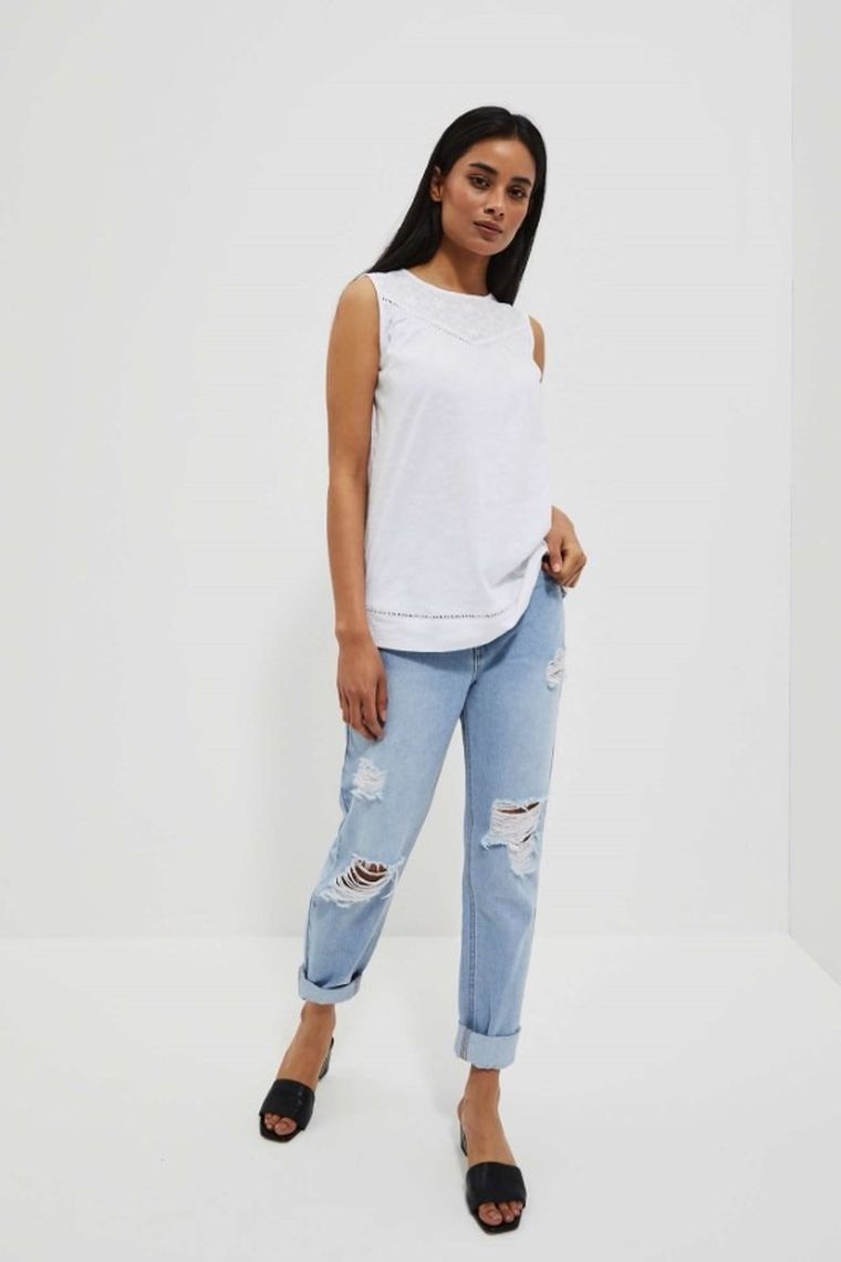 Top damski, biały, Moodo