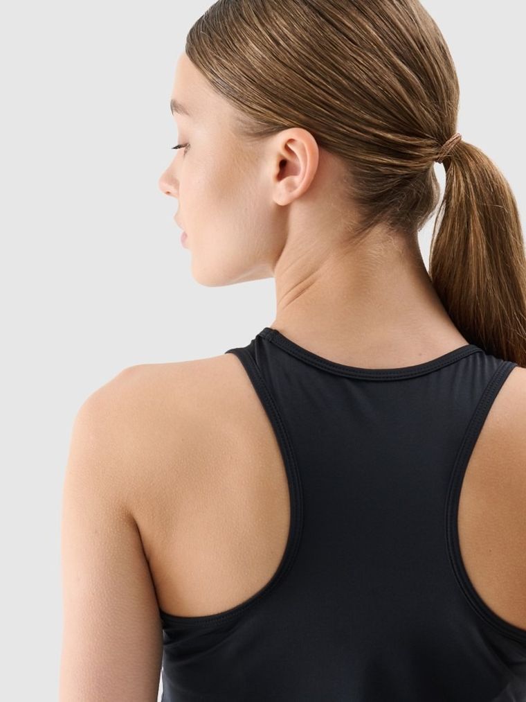 Top damski, czarny, 4f