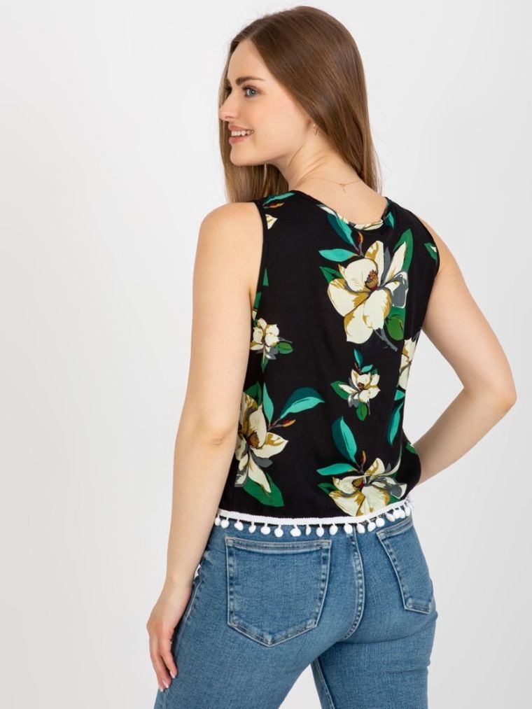 Top damski, czarny, Baiyibaishun