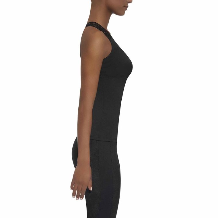 Top damski, czarny, Bas Black