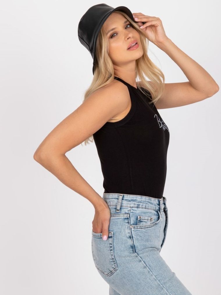 Top damski, czarny, Berrak