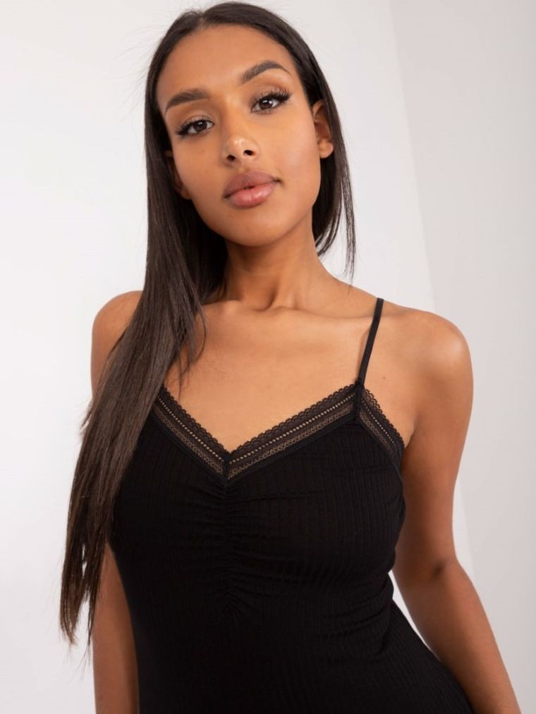 Top damski, czarny, Berrak