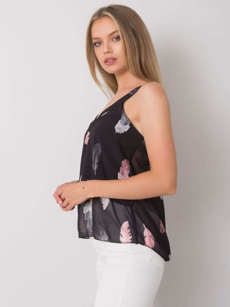 Top damski, czarny, Italy Moda