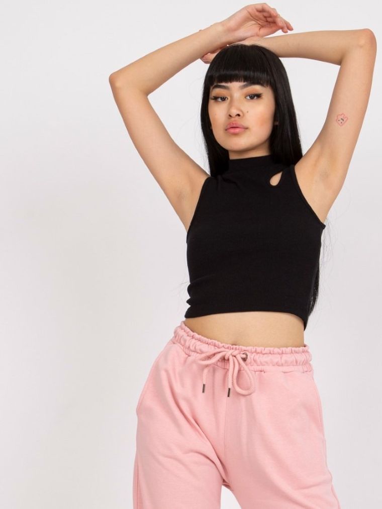 Top damski, czarny, Rue Paris