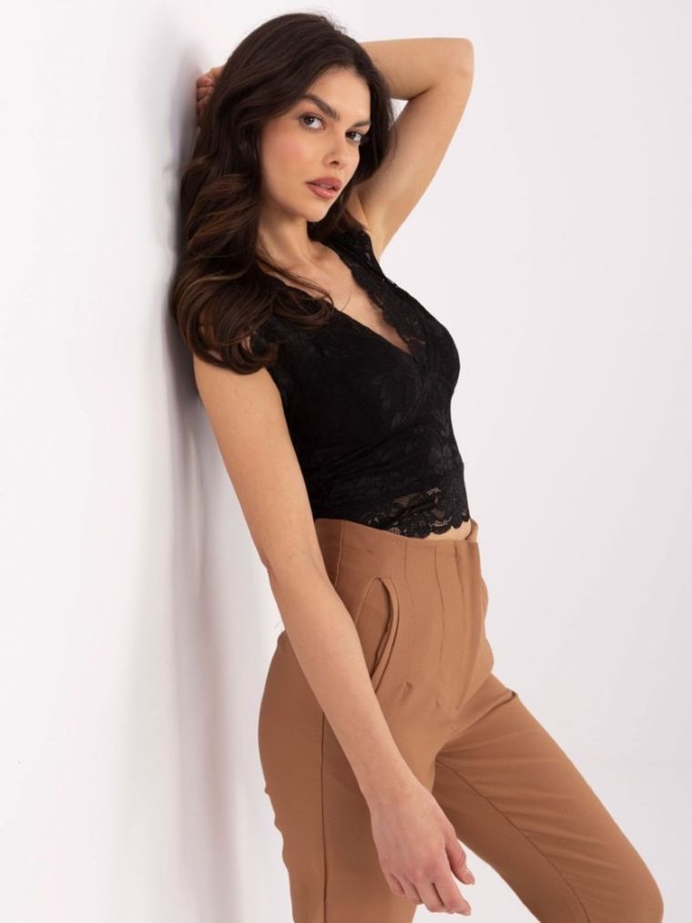 Top damski, czarny, Sublevel