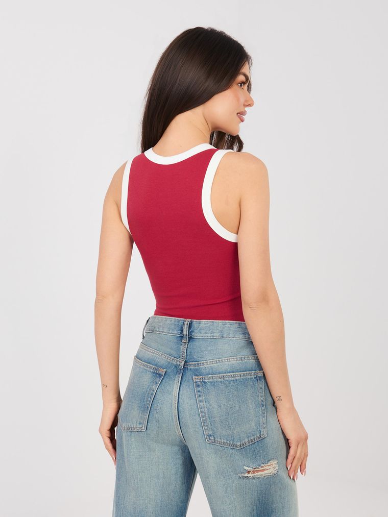 Top damski, czerwony, Sublevel