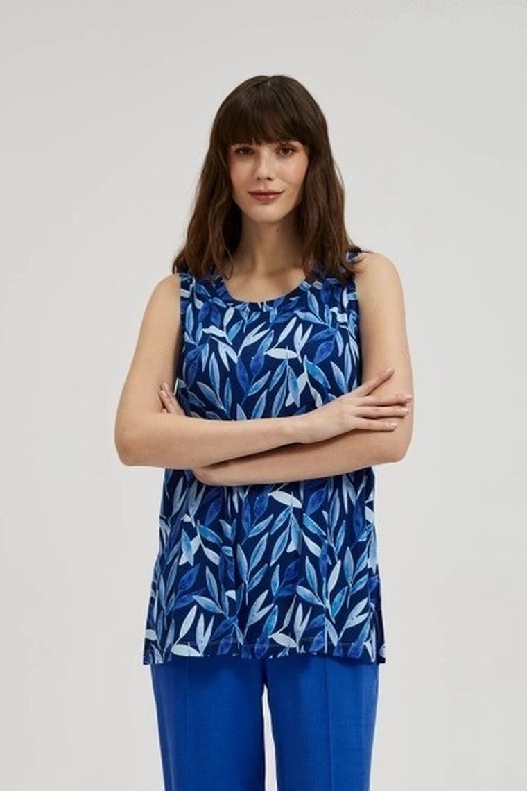 Top damski, granatowy, Moodo
