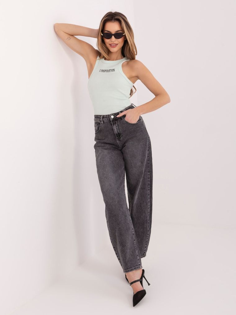 Top damski, miętowy, Sublevel