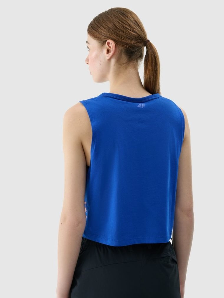 Top damski, niebieski, 4F