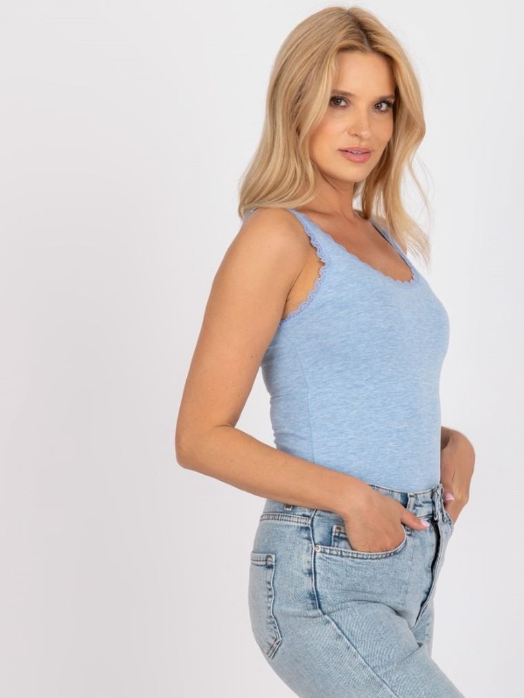 Top damski, niebieski, Berrak