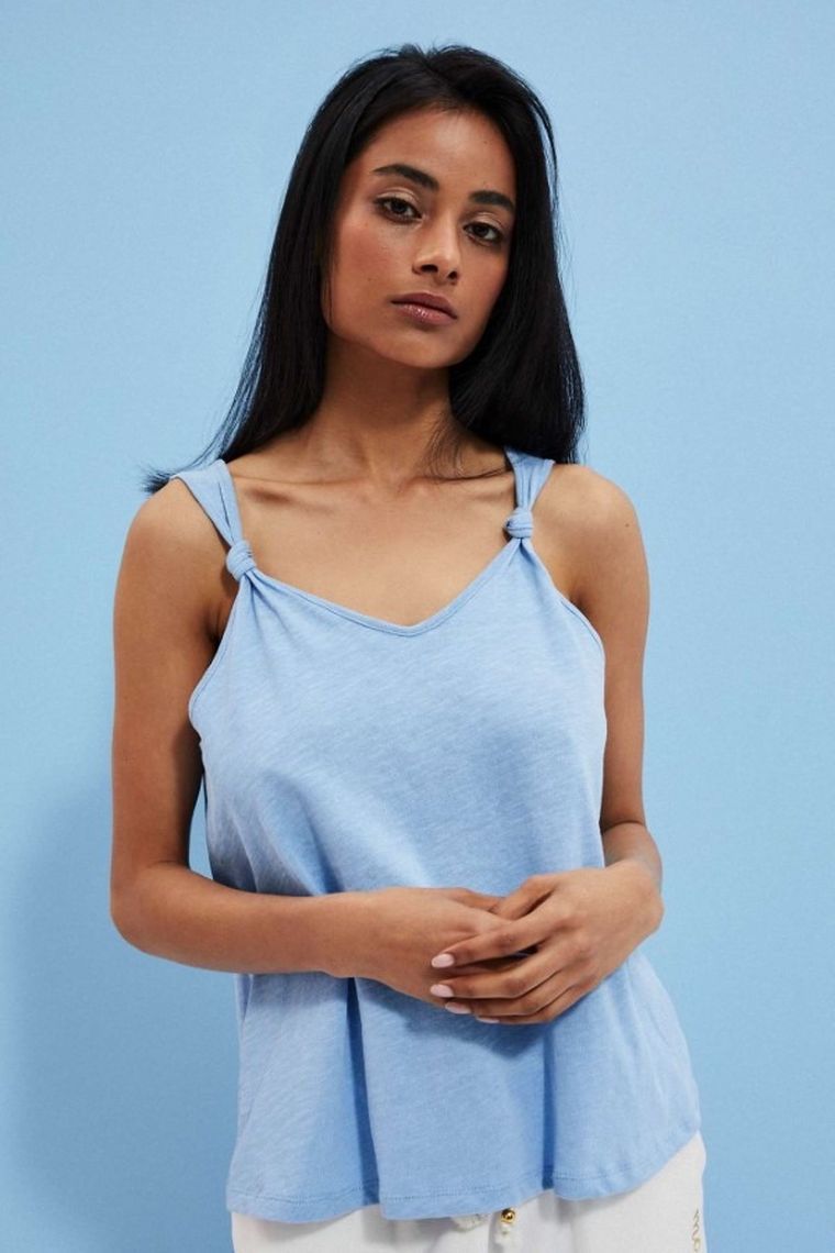 Top damski, niebieski, Moodo