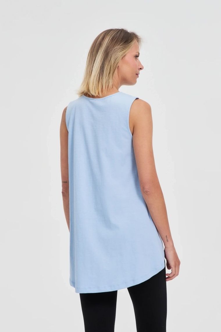 Top damski, niebieski, Moodo