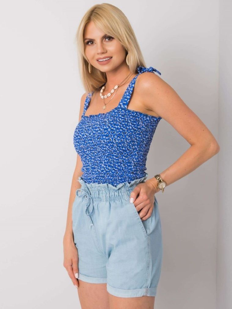 Top damski, niebieski, Rue Paris