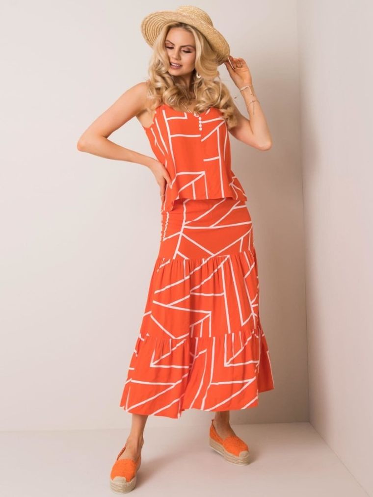 Top damski, pomarańczowy, Rue Paris