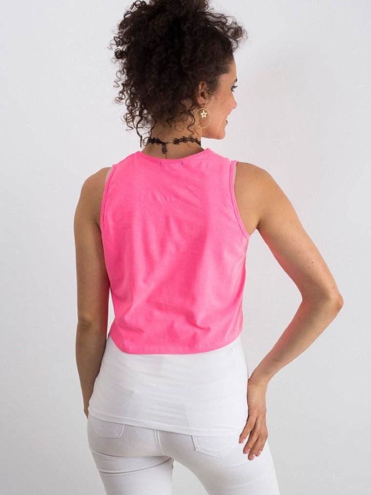 Top damski, różowy, Italy Moda