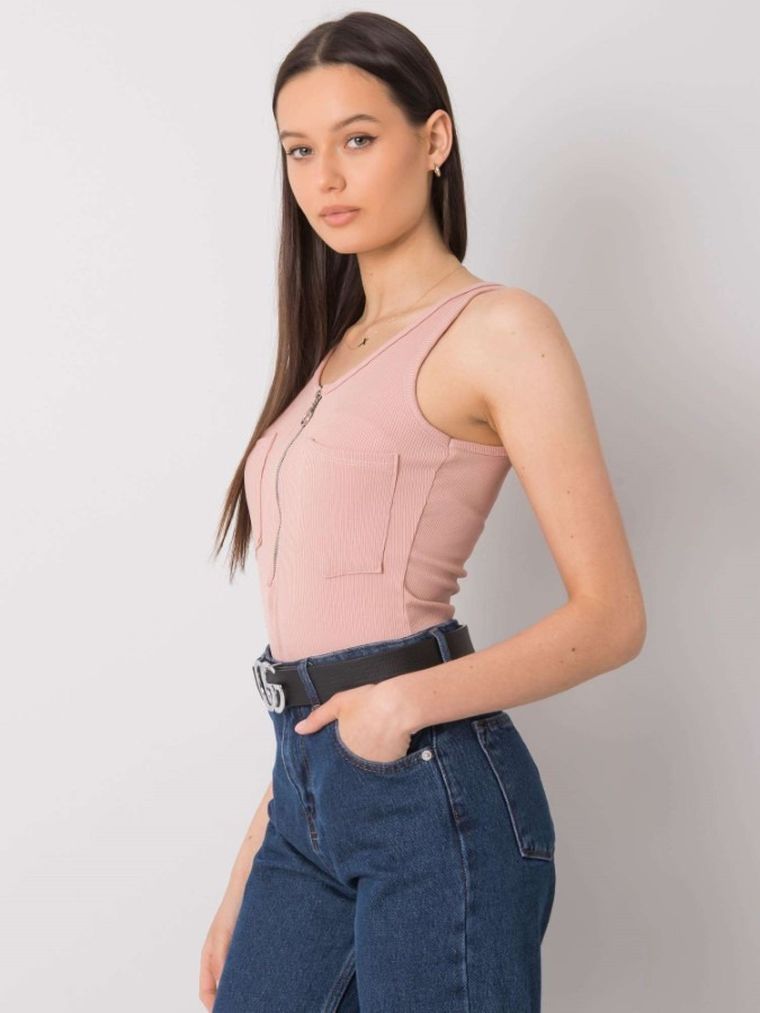 Top damski, różowy, Italy Moda