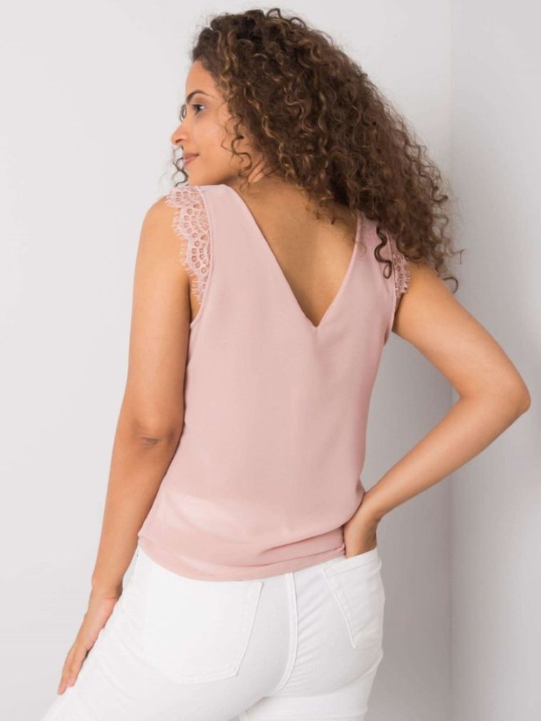 Top damski, różowy, Italy Moda