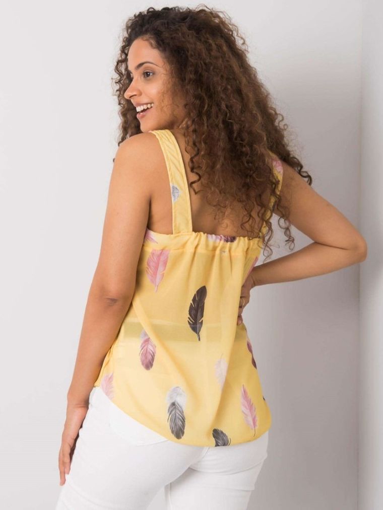Top damski, żółty, Italy Moda