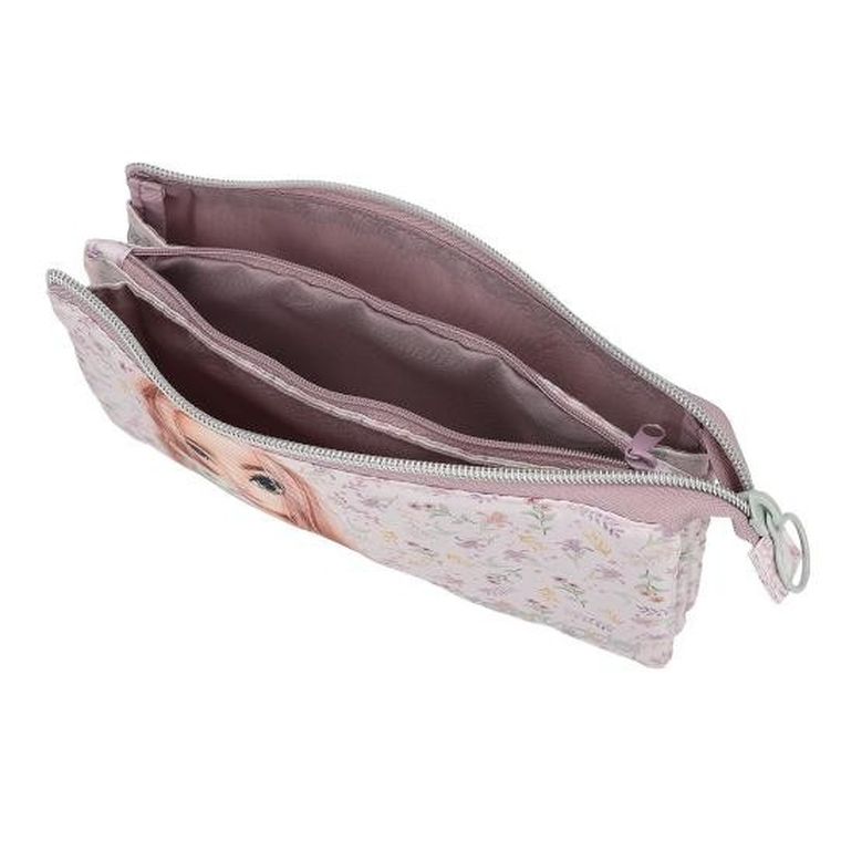 Top Model, Blooming Kitty, piórnik saszetka, potrójny, różowy