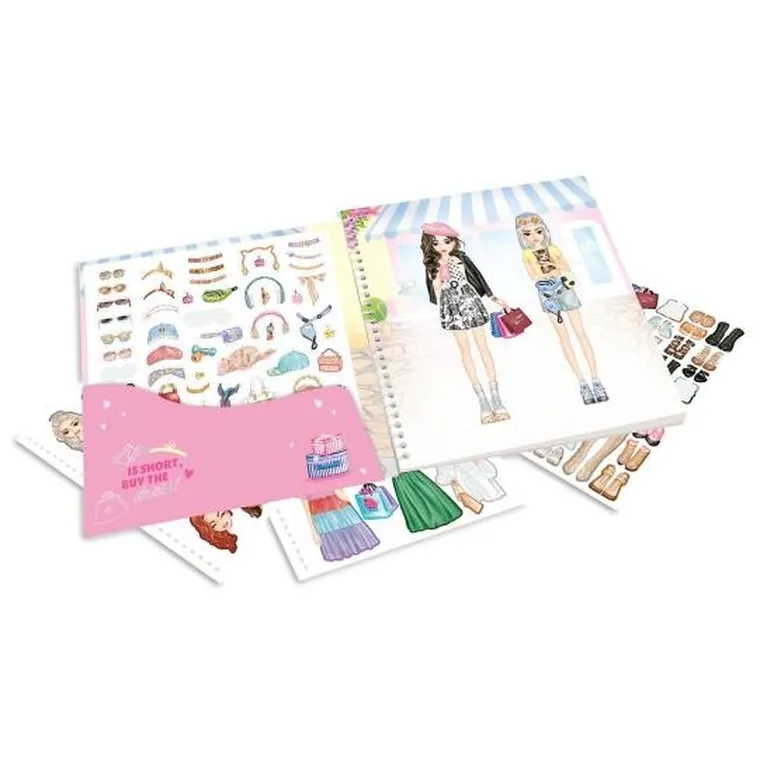 Top Model, Dress Me Up, Shopping Tour, zestaw kreatywny z naklejkami
