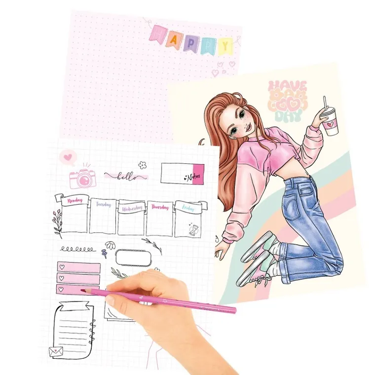 Top Model, kolorowanka ze światełkami LED i dźwiękiem