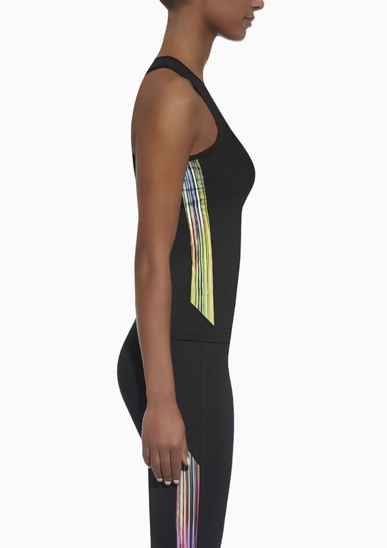 Top sportowy damski, czarny, Bas Black