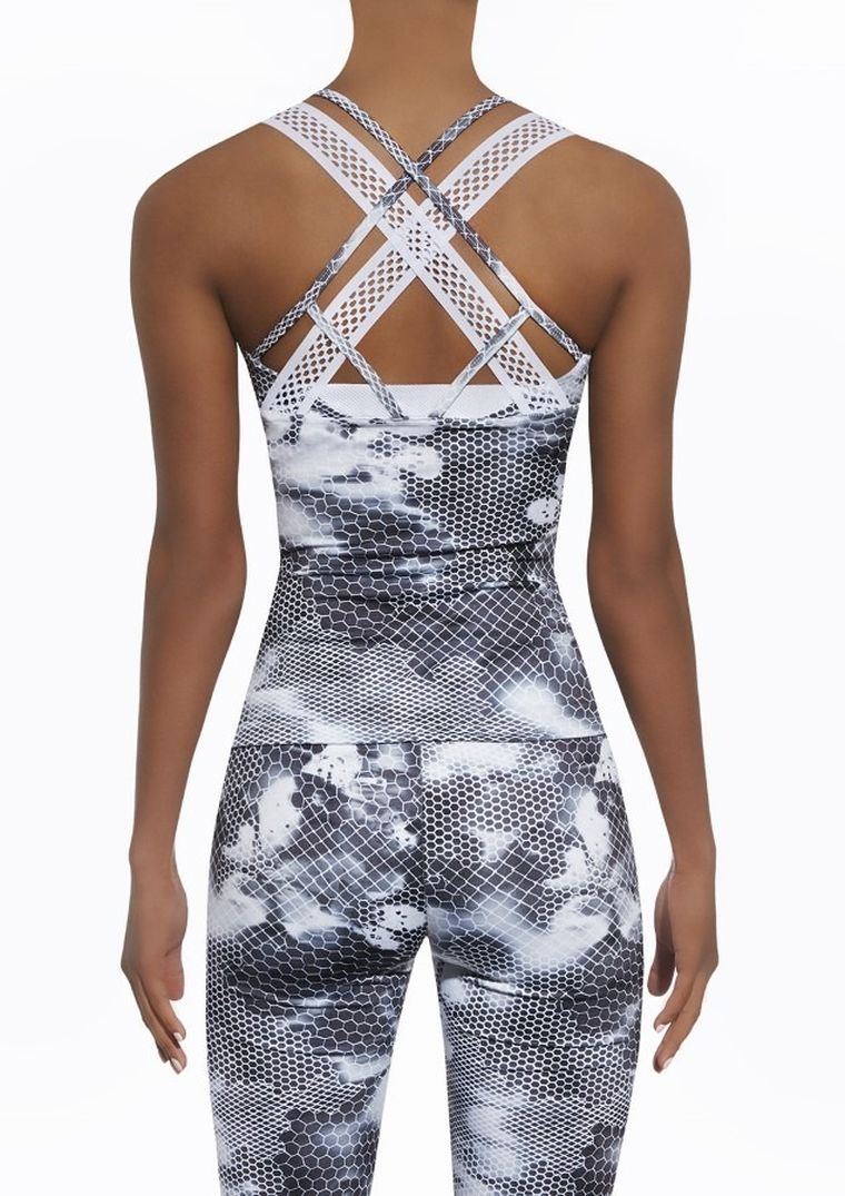 Top sportowy damski, szary, Bas Black