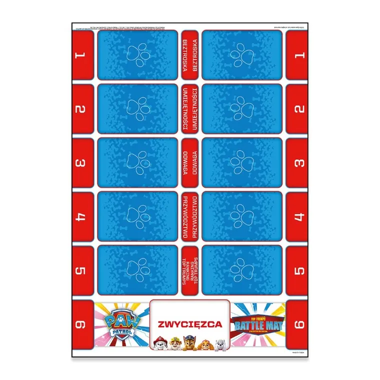 Top Trumps, Battle Mat, Psi Patrol, gra karciana