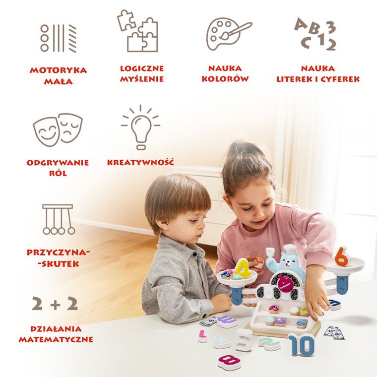 Topbright, Głodny Miś, waga szalkowa, zabawka edukacyjna