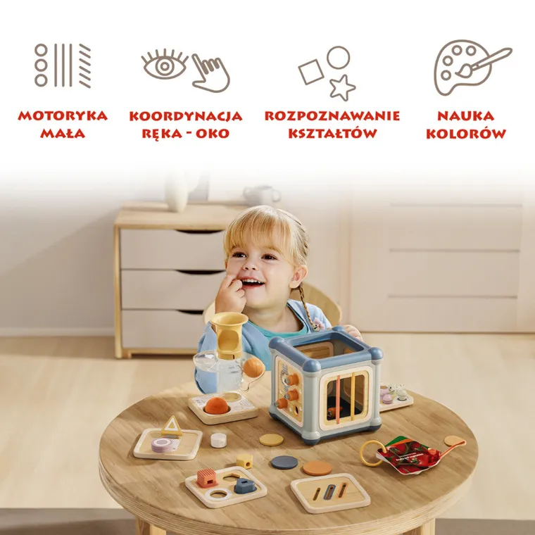 Topbright, Mistrz motoryki małej, kostka edukacyjna 10w1