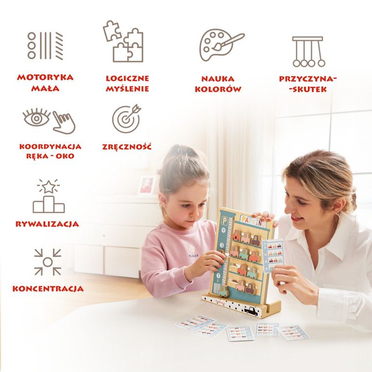 Topbright, Parking, drewniana układanka logiczna