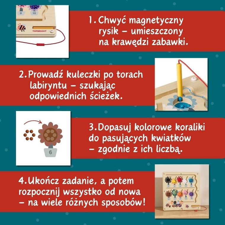 Topbright, Pracowita Pszczółka, labirynt magnetyczny