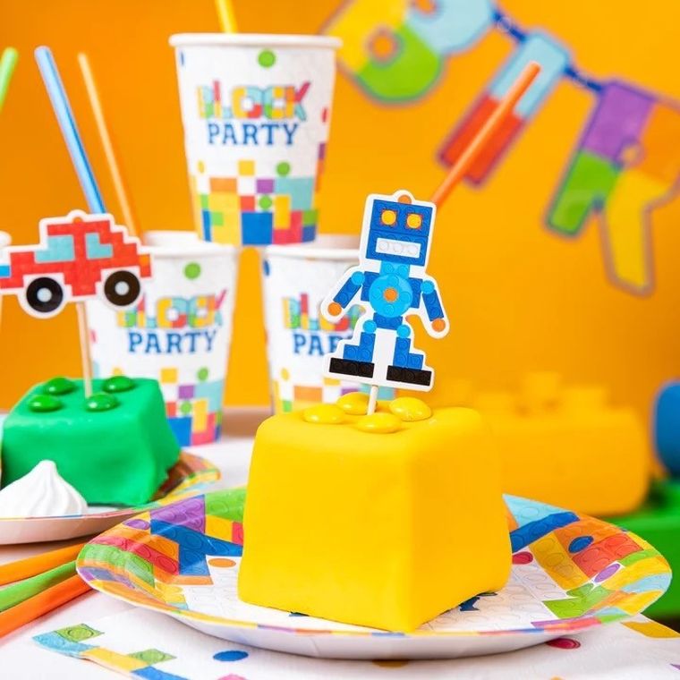 Toppery na tort, klocki, 5 szt.