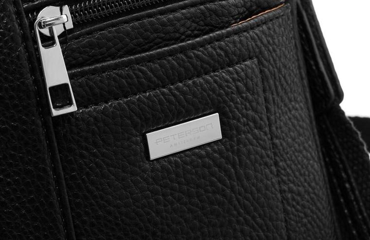 Torba, czarna, skóra ekologiczna, Peterson