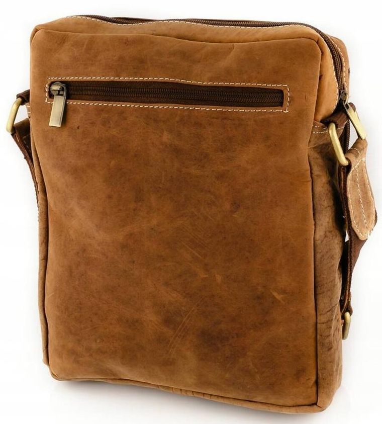 Torba listonoszka, brązowa, skórzana, Always Wild