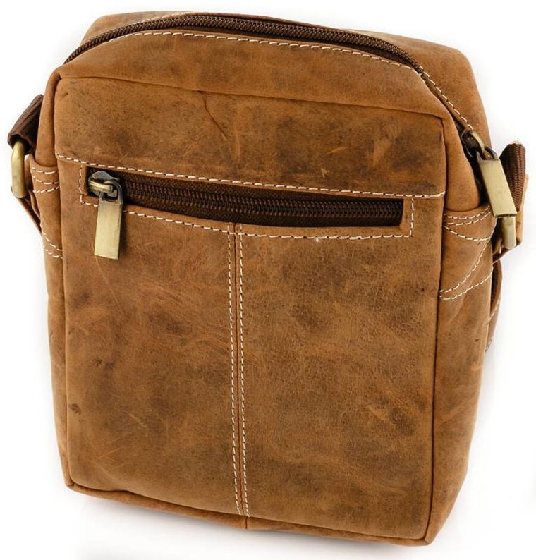 Torba listonoszka, brązowa, skórzana, Always Wild