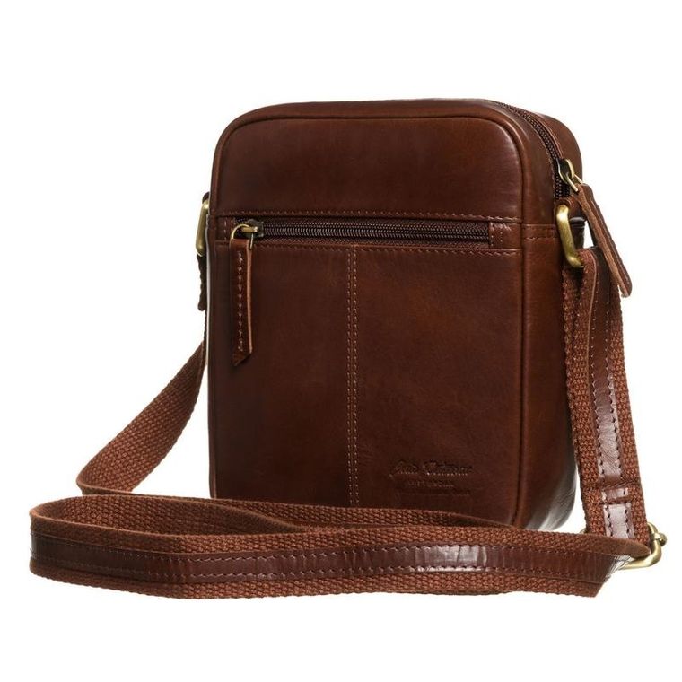 Torba listonoszka, brązowa, skórzana, Peterson