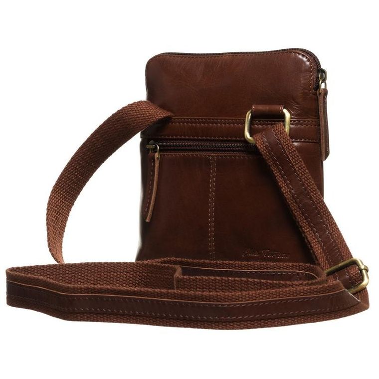 Torba listonoszka, brązowa, skórzana, Peterson