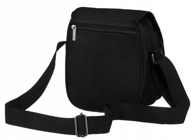 Torba listonoszka, czarna, materiałowa, Peterson