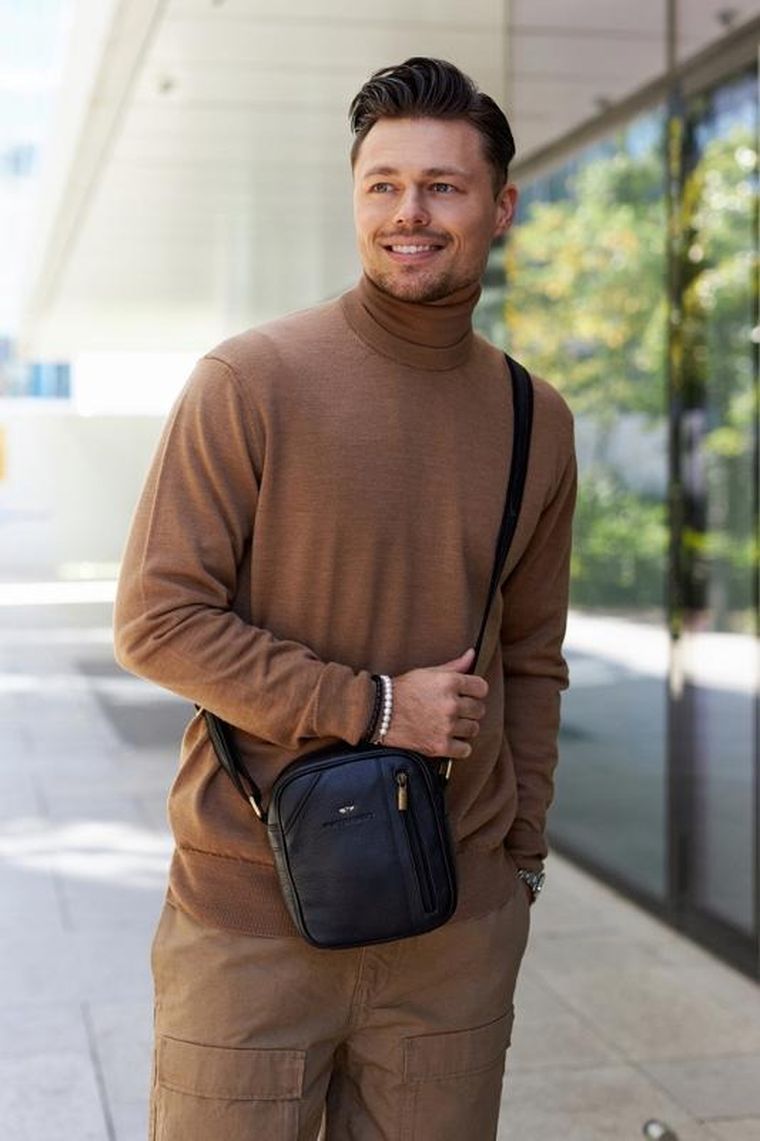 Torba listonoszka, czarna, Peterson