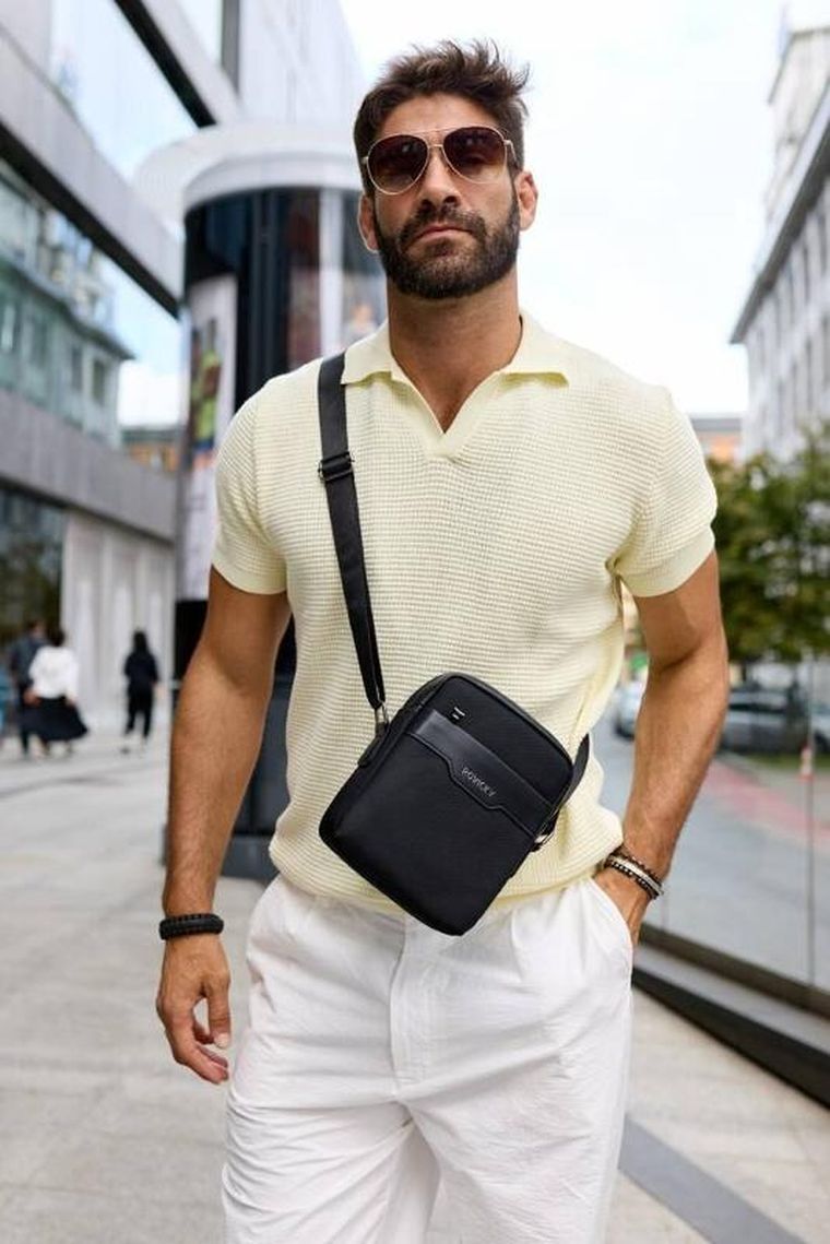 Torba listonoszka, czarna, Rovicky