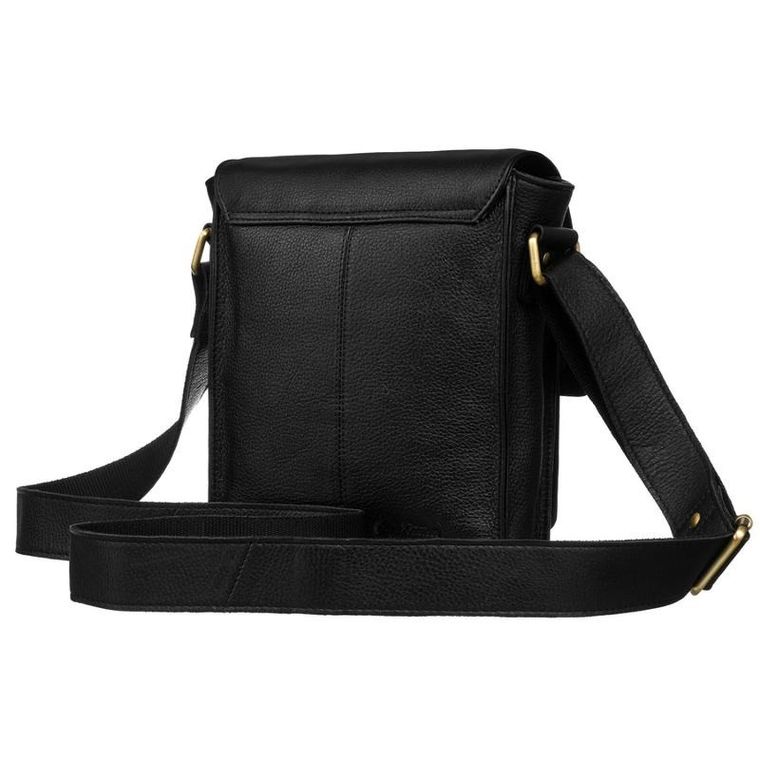 Torba listonoszka, czarna, skórzana, Peterson